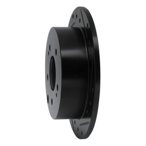 Mitsubishi Eclipse Brake Rotor (1) - Rear Right - R1 Concepts - Drilled & Slotted - Black - `04-`12